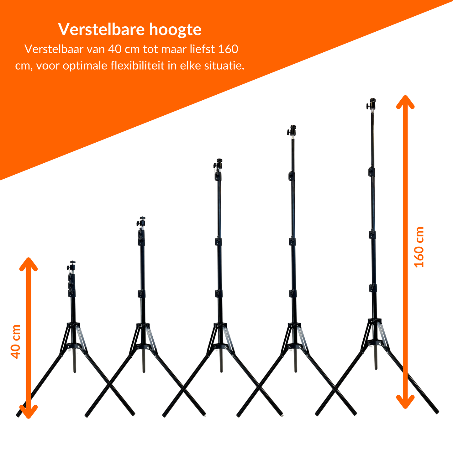 Statief voor Smartphone en Camera - 160 cm