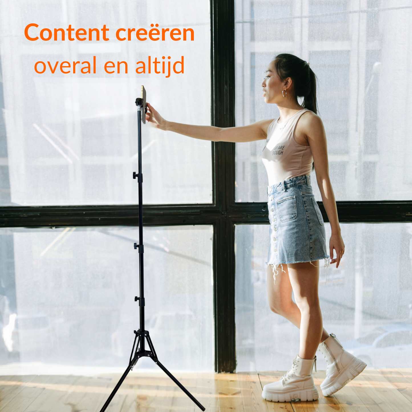 Statief voor Smartphone en Camera - 160 cm